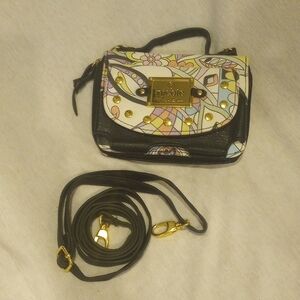 Nicole Lee Artistic Pattern Crossbody Bag, EUC